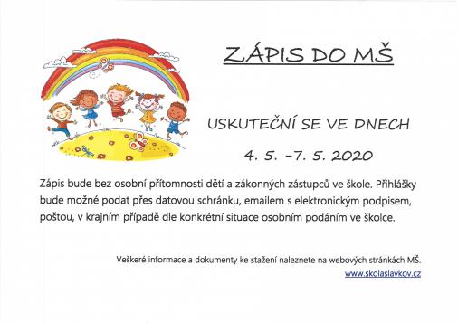 zápis do MŠ
