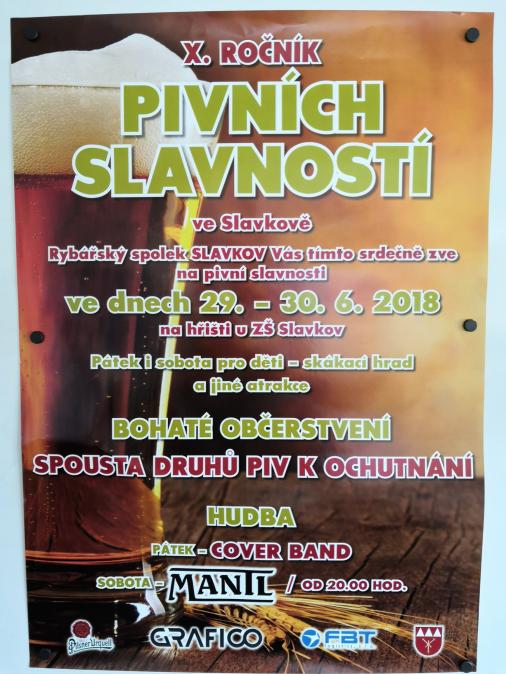 Plakát Pivní slavnosti Slavkov