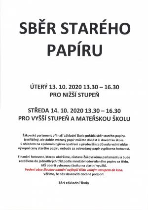 sběr starého papíru