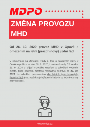 omezení dopravy MHD 