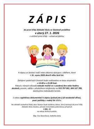 Zápis do 1. třídy